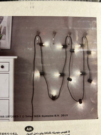 Ikea SVARTRA String Lights - 1 set 12 indoor lights  (new
