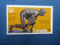 Timbre neuf du Canada 1975 d'une Sculpture olympique à 2,00$