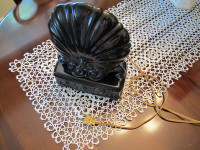 Vintage Black Shell Lamp