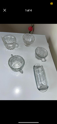 Beautiful sugar , creamer and butter dish set only $5
