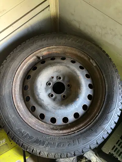 4 winter tires on rims with good thread. The Ironman Polar Trax is a winter tire designed for snow/i...