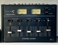 Realistic Stereo Mixer Model 32-1100a Radio Shack w/meters