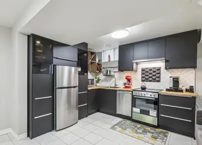 Bright and modern one-bedroom basement apartment for rent in Guelph’s trendy Ward/Two Rivers neighbo...