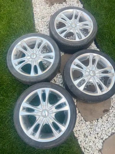 Selling 4 x 17 Inch rims 5x120, 5x 112 bolt pattern Tires no good, selling just the rims Pictures sh...