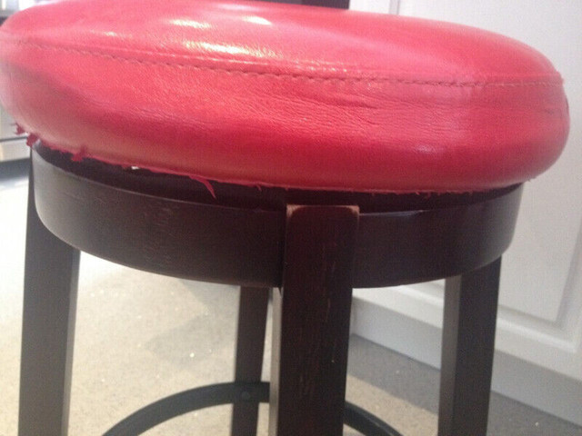 Solid wood Red Stools - 2 stools sold as a pair Rg $360.00 in Other in City of Toronto - Image 2