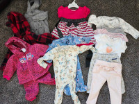Baby girl clothing lot size 6-9 months