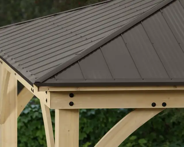 BRAND NEW IN BOX 12’ x 14’ MERIDIAN YARDISTRY GAZEBO $4400 in Patio & Garden Furniture in Windsor Region - Image 4