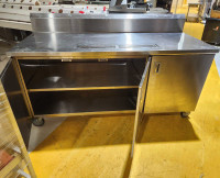 Stainless steel 3 door cabinet with built in drip tray