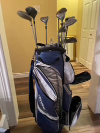 Golf bag and clubs 