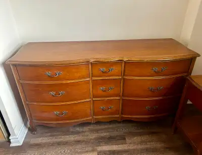 Vintage Knechtel Dresser + Nightstand – Solid Wood, Used-Good, View more