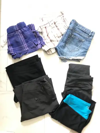 Lot of womens/teen girl leggings, shorts & pants , View more