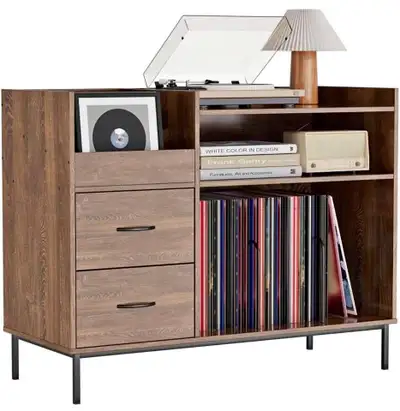 Support de Tourne-Disque avec Rangement pour Vinyles | Record Pl, View more