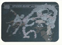 SPIDER-MAN vs GREEN GOBLIN … 1990 Marvel Universe 1 HOLOGRAM MH5