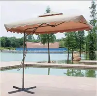 HereDeco Patio umbrella 8.2 by 8.2-Feet Square Offset Cantilever
