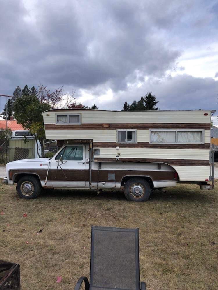 1973 GMC 2500 Camper Special with 1973 Grande Camper. Classic Cars