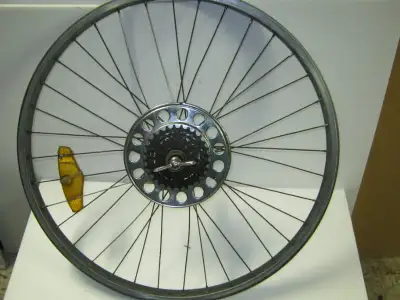 MTB rear wheel 26 x 1.75 with 5 speed freewheel., View more