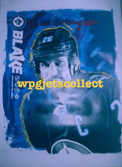 Winnipeg Jets - Blake Wheeler - 1000th Game Poster - 2021. New Condition. Item is in great condition...
