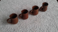 Nice Set of 4 Pottery Mugs by Sally Ravindra