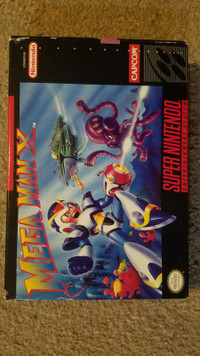 SNES Mega Man X Box, Manual & Inserts NO GAME-$100