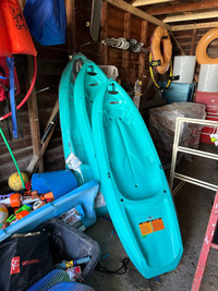  Three youth kayaks, like new 