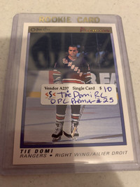 Tie Domi 1990-91 OPC Premier RC Rookie #25 Showcase 320