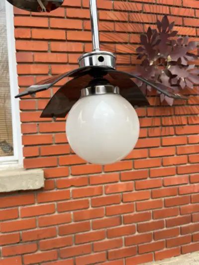 Suspension vintage Space âge 1970 chrome et acrylique, View more