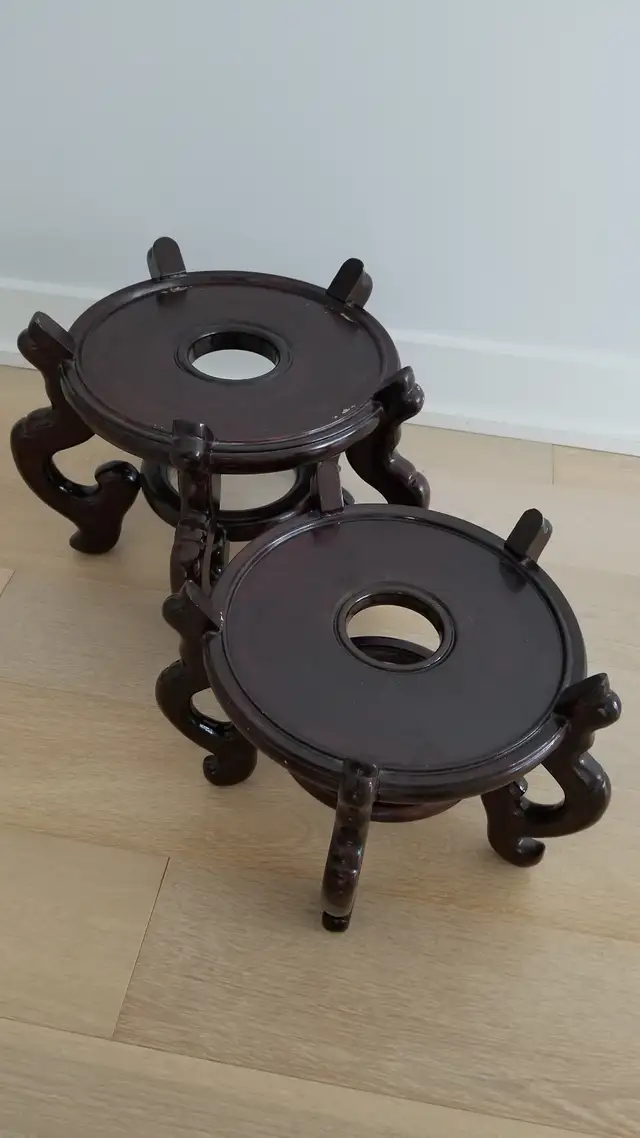 Vintage Rosewood Risers/Vase Stands