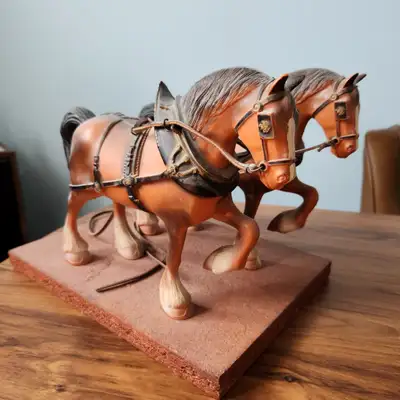 Draft horse display., View more