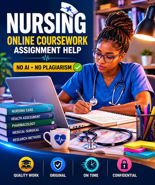 NURSING ONLINE COURSEWORK, ASSIGNMENT HELP NO AI PLAGIARISM