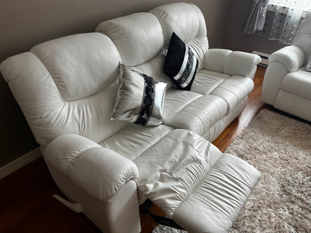 white leater sofa in Chairs & Recliners in St. John's - Image 2