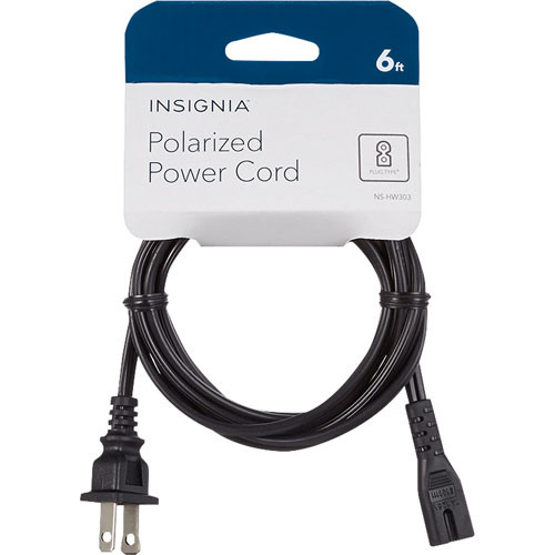 Best Buy Essentials: 2m (6 ft.) Polarized Power Cord in Cables & Connectors in Burnaby/New Westminster