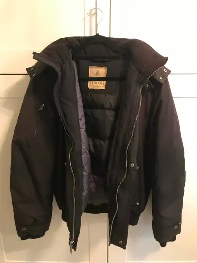 Men’s large size black coat jacket, View more