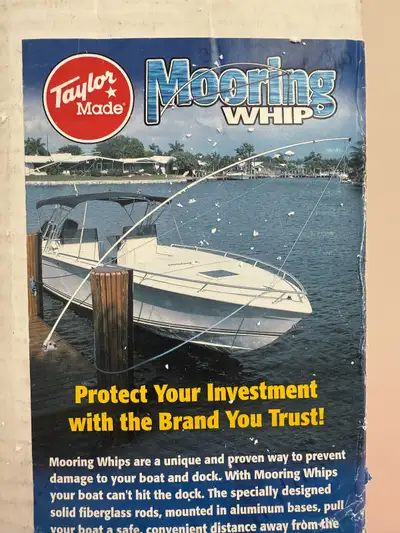 This is a brand new in box Taylor Made Premium Mooring Whip, designed to protect your boat from dock...
