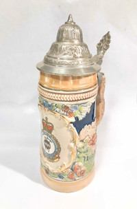 VINTAGE ROYAL CANADIAN AIR FORCE WING IV AUF WACHT ceramic stein
