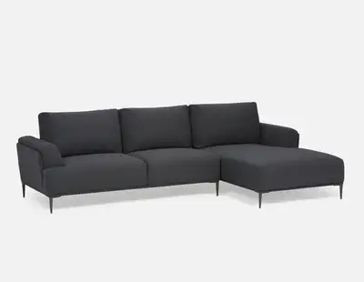STRUCTUBE Victor Dark Grey Sofa/ contemporary right-facing, View more