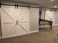 Custom Sliding Barn Doors, Bypass & Regular Hardware Available