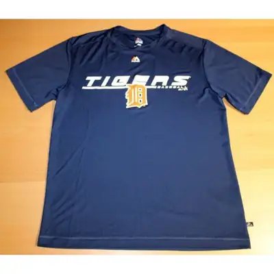 Detroit Tigers Short Sleeve SS Shirt Top Mens Medium Majestic, View more