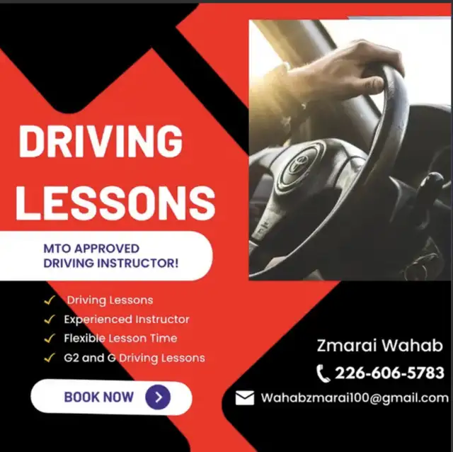 Driving Lessons - MTO Approved Instructor!64307896157698120