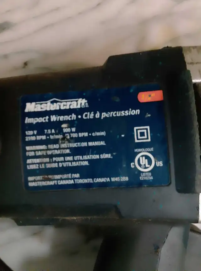 Mastercraft Impact Wrench in Power Tools in City of Toronto - Image 3