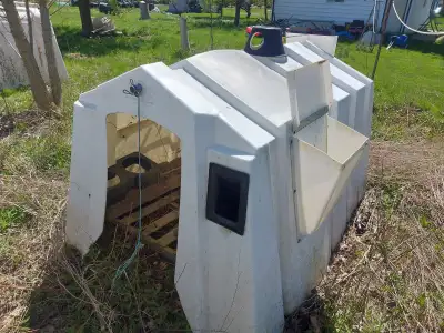 Google Poly Square Calf Nusery White for specs. Approx 5' wide x 6'6" long and 100 lbs. Hut#: 1 Dece...