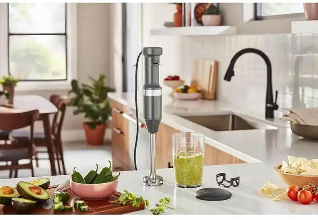 KitchenAid Variable Speed Corded Hand Blender, Matte Charcoal in Processors, Blenders & Juicers in City of Toronto - Image 5