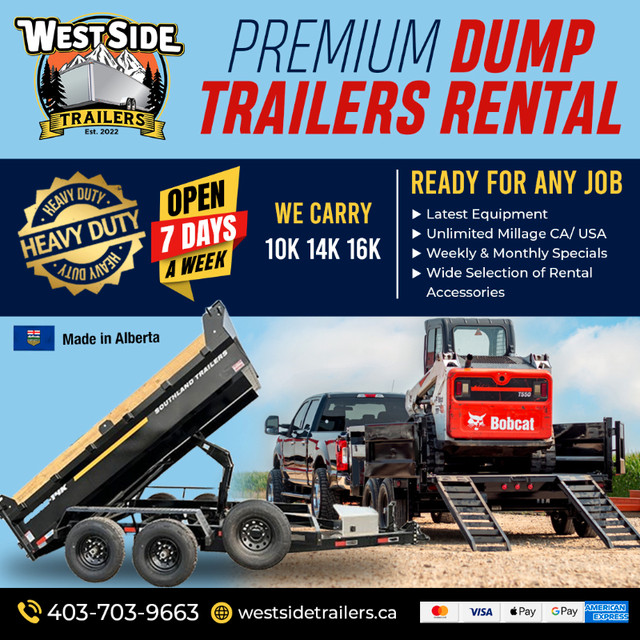 22ft Car Hauler/Cargo/ Trailer For Rent Winch/eTrac/all CA&USA in Cargo & Utility Trailers in Calgary - Image 4