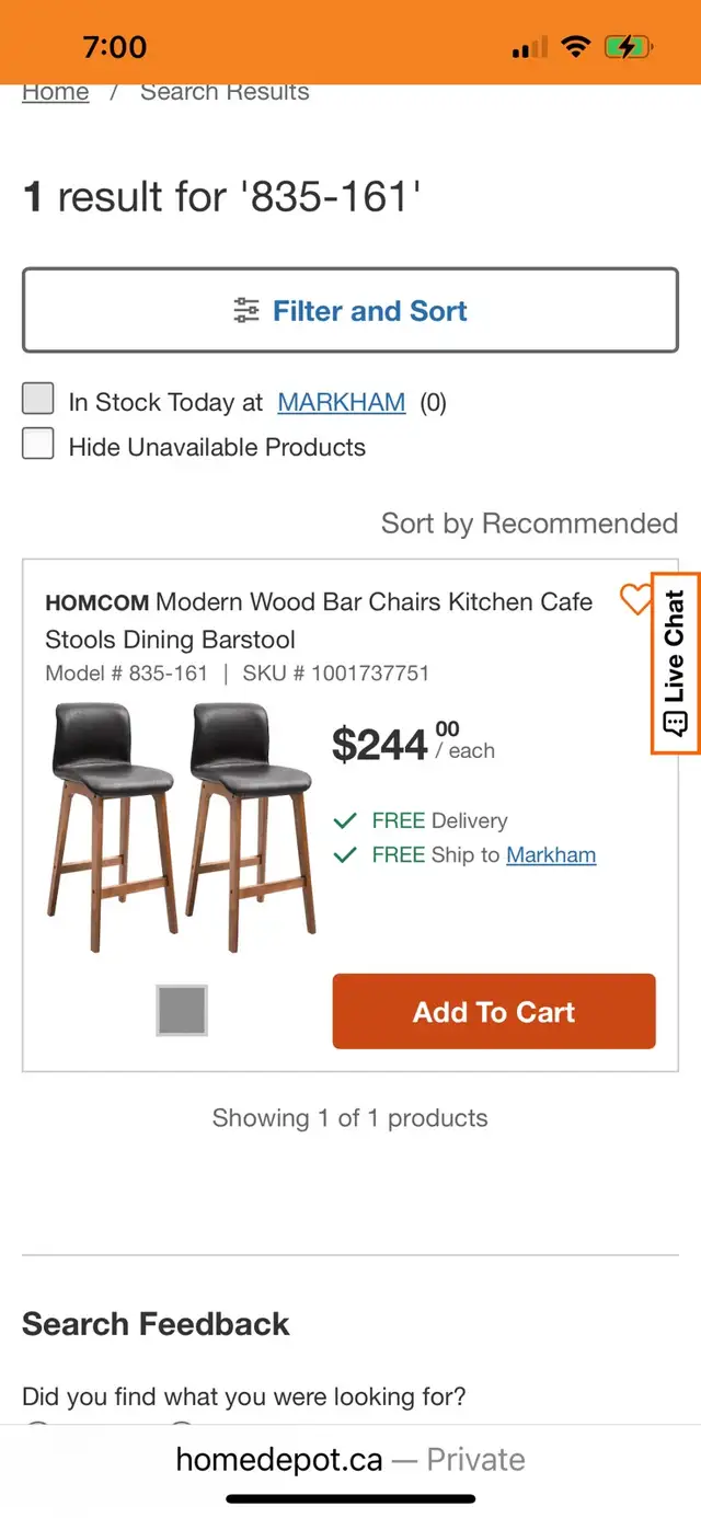 Modern Wood Bar Chairs Kitchen Cafe Stools Dining Barstool in Chairs & Recliners in Markham / York Region - Image 2