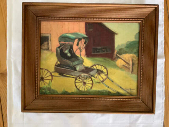 Vintage 1950 Oil Painting by Artist Mary Quinn in Arts & Collectibles in Belleville - Image 2