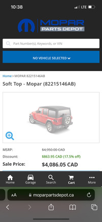 Jeep Wrangler soft top