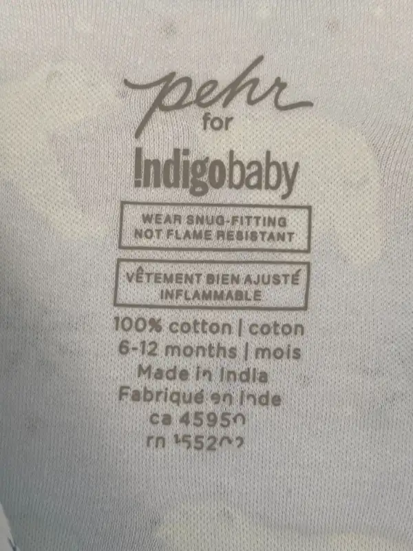NEW - Soft Blue Fair Aisle Pajamas Sleeper, PEHR, 6-12 months in Other in Markham / York Region - Image 4