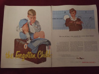 1952 American Airlines Double Page Original Ad