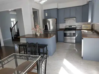 Large bedroom with a wardrobe and queen bed for rent. Heating, water, hydro are included Shared bath...