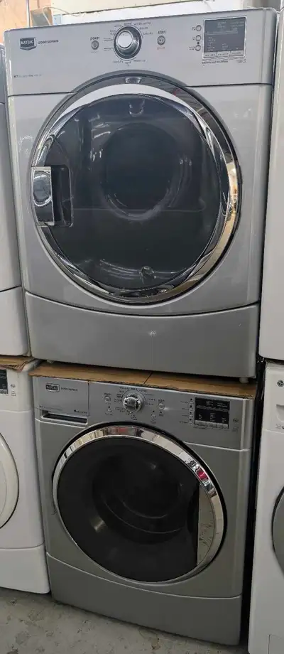 27" Maytag Mid-Size Washer & Dryer Set – 1 Year Warranty, View more