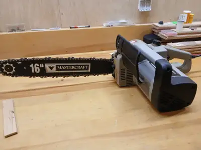 16In Mastercraft corded chain saw, View more